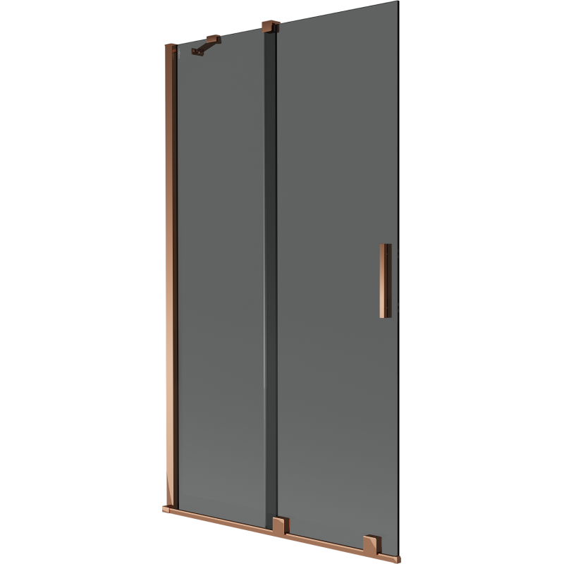 Mexen Velar 2-wing sliding shower screen 100 x 150 cm, graphite, rose gold - 896-100-000-41-60