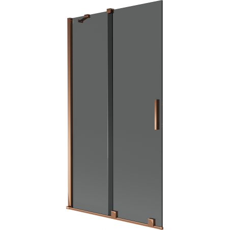 Mexen Velar 2-panel sliding bathtub screen 100 x 150 cm, graphite, rose gold - 896-100-000-41-60