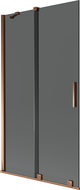 Mexen Velar 2-wing sliding shower screen 100 x 150 cm, graphite, rose gold - 896-100-000-41-60