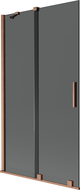 Mexen Velar 2-panel sliding bath screen 100 x 150 cm, graphite, brushed copper - 896-100-000-41-65