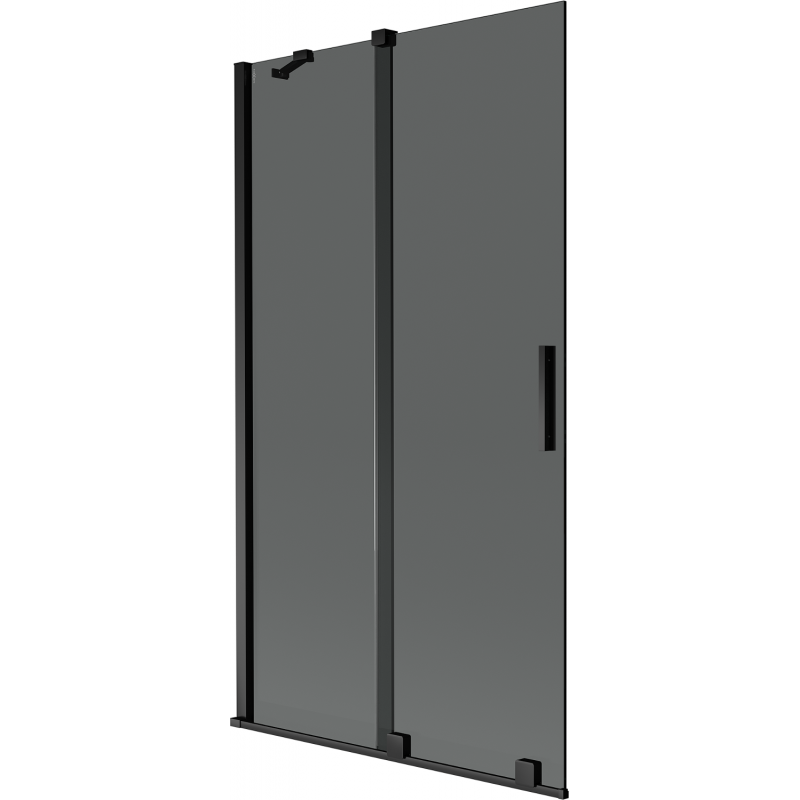 Mexen Velar bathtub screen 2-panel sliding 100 x 150 cm, graphite, black - 896-100-000-41-70