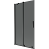 Mexen Velar 2-wing sliding bath screen 100 x 150 cm, graphite, black - 896-100-000-41-70