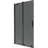 Mexen Velar bathtub screen 2-panel sliding 100 x 150 cm, graphite, black - 896-100-000-41-70