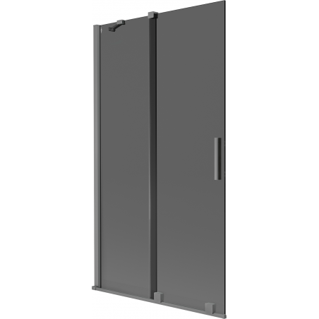 Mexen Velar 2-panel sliding bath screen 100 x 150 cm, graphite, gun metal - 896-100-000-41-95