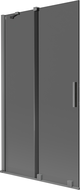 Mexen Velar 2-panel sliding bath screen 100 x 150 cm, graphite, gun metal - 896-100-000-41-95