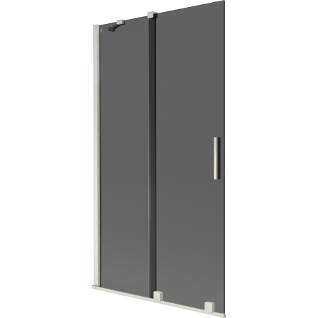 Mexen Velar sliding bathtub screen, 2-panel, 100 x 150 cm, graphite, brushed nickel - 896-100-000-41-97