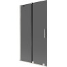 Mexen Velar sliding bathtub screen, 2-panel, 100 x 150 cm, graphite, brushed nickel - 896-100-000-41-97