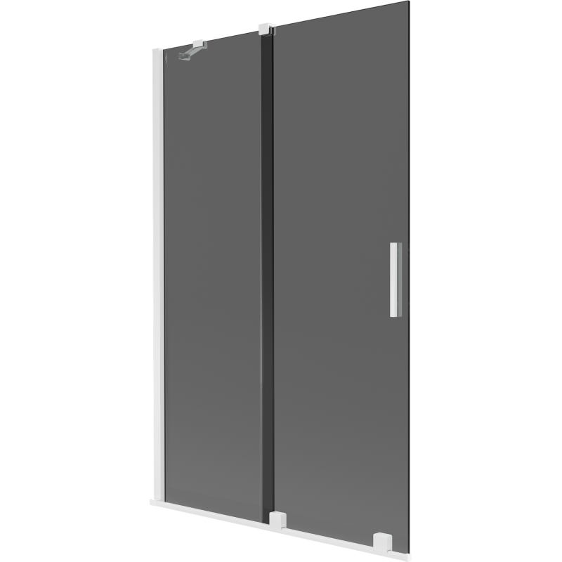 Mexen Velar 2-panel sliding bath screen 110 x 150 cm, graphite, white - 896-110-000-41-20