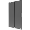 Mexen Velar 2-wing sliding bath screen 110 x 150 cm, graphite, white - 896-110-000-41-20