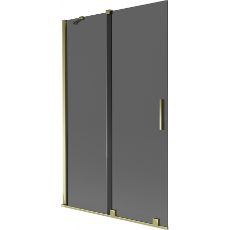 Mexen Velar 2-wing sliding bath screen 110 x 150 cm, graphite, gold - 896-110-000-41-50