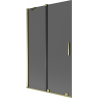 Mexen Velar 2-wing sliding bath screen 110 x 150 cm, graphite, gold - 896-110-000-41-50