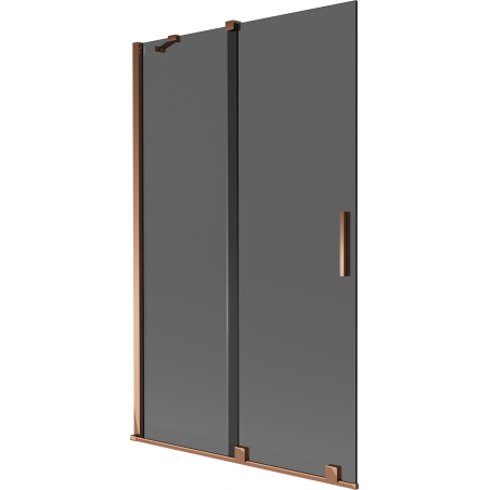 Mexen Velar 2-panel sliding bath screen 110 x 150 cm, graphite, rose gold - 896-110-000-41-60