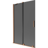 Mexen Velar 2-panel sliding bath screen 110 x 150 cm, graphite, brushed copper - 896-110-000-41-65