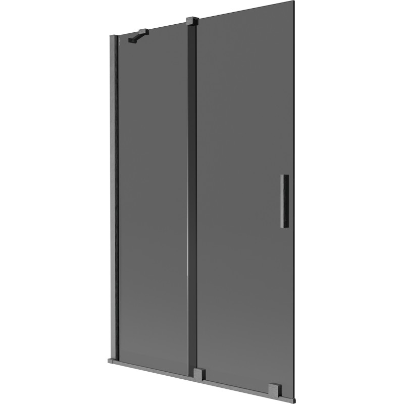 Mexen Velar 2-panel retractable bathtub screen 110 x 150 cm, graphite, brushed gun gray - 896-110-000-41-66