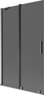 Mexen Velar 2-panel retractable bathtub screen 110 x 150 cm, graphite, brushed gun gray - 896-110-000-41-66