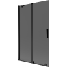 Mexen Velar 2-wing sliding bathtub screen 110 x 150 cm, graphite, black - 896-110-000-41-70