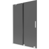 Mexen Velar 2-wing sliding shower screen 120 x 150 cm, graphite, white - 896-120-000-41-20