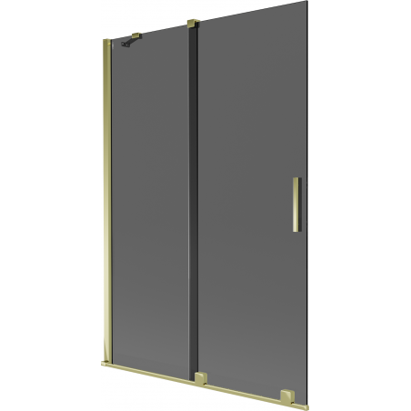 Mexen Velar 2-panel Sliding Bathtub Screen 120 x 150 cm, Graphite, Gold - 896-120-000-41-50