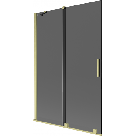 Mexen Velar 2-panel sliding bathtub screen 120 x 150 cm, graphite, brushed gold - 896-120-000-41-55