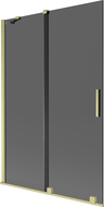 Mexen Velar 2-panel Sliding Bath Screen 120 x 150 cm, Graphite, Brushed Gold - 896-120-000-41-55