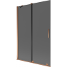 Mexen Velar 2-panel sliding bathtub screen 120 x 150 cm, graphite, rose gold - 896-120-000-41-60