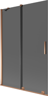 Mexen Velar 2-panel sliding bathtub screen 120 x 150 cm, graphite, rose gold - 896-120-000-41-60