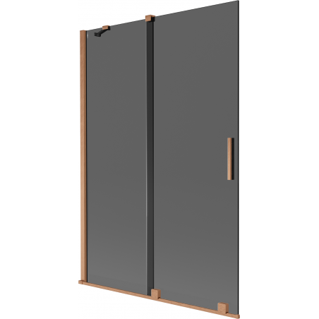 Mexen Velar 2-panel sliding bathtub screen 120 x 150 cm, graphite, brushed copper - 896-120-000-41-65