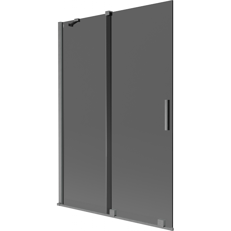 Mexen Velar 2-panel sliding bath screen 120 x 150 cm, graphite, brushed gun gray - 896-120-000-41-66