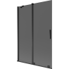 Mexen Velar 2-wing sliding bath screen 120 x 150 cm, graphite, black - 896-120-000-41-70
