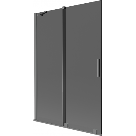 Mexen Velar 2-panel sliding bath screen 120 x 150 cm, graphite, gun metal - 896-120-000-41-95