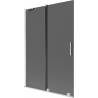 Mexen Velar 2-panel sliding shower screen 120 x 150 cm, graphite, brushed nickel - 896-120-000-41-97