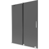 Mexen Velar 2-panel sliding bathtub screen 130 x 150 cm, graphite, chrome - 896-130-000-41-01