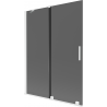 Mexen Velar 2-wing Sliding Bath Screen 130 x 150 cm, Graphite, White - 896-130-000-41-20