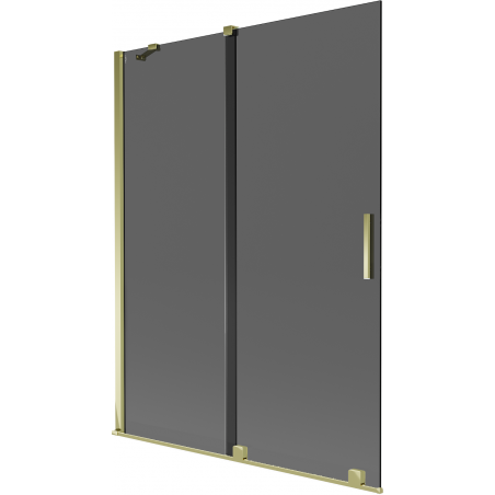Mexen Velar 2-panel sliding shower screen 130 x 150 cm, graphite, gold - 896-130-000-41-50