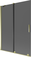 Mexen Velar 2-panel sliding bath screen 130 x 150 cm, graphite, gold - 896-130-000-41-50