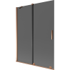 Mexen Velar 2-panel sliding bathtub screen 130 x 150 cm, graphite, rose gold - 896-130-000-41-60