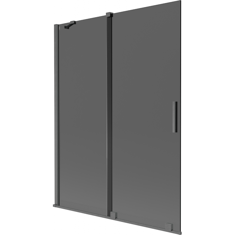 Mexen Velar 2-panel sliding shower screen 130 x 150 cm, graphite, brushed gun gray - 896-130-000-41-66