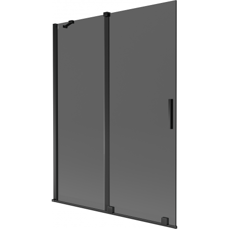 Mexen Velar sliding bathtub screen 2-wing 130 x 150 cm, graphite, black - 896-130-000-41-70