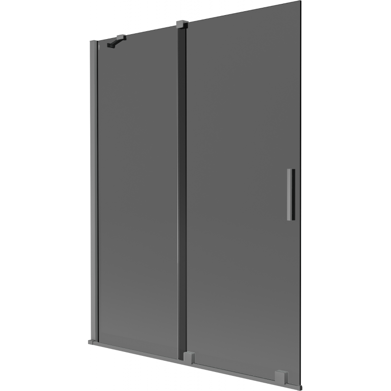 Mexen Velar 2-panel sliding shower screen 130 x 150 cm, graphite, gun metal - 896-130-000-41-95