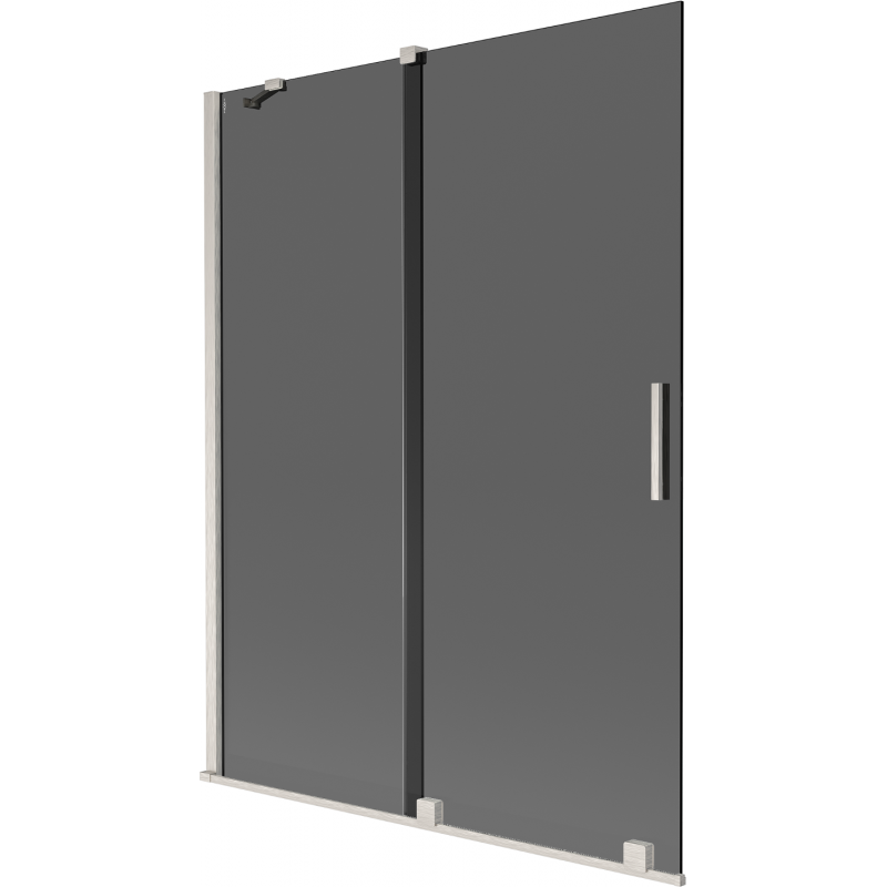 Mexen Velar 2-panel sliding shower screen 130 x 150 cm, graphite, brushed nickel - 896-130-000-41-97