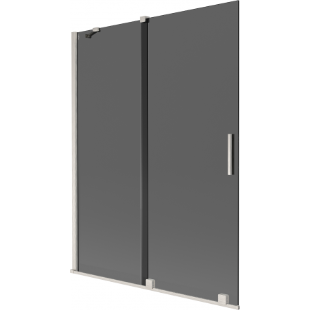 Mexen Velar 2-panel sliding bathtub screen 130 x 150 cm, graphite, brushed nickel - 896-130-000-41-97
