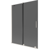 Mexen Velar 2-panel sliding bathtub screen 130 x 150 cm, graphite, brushed nickel - 896-130-000-41-97