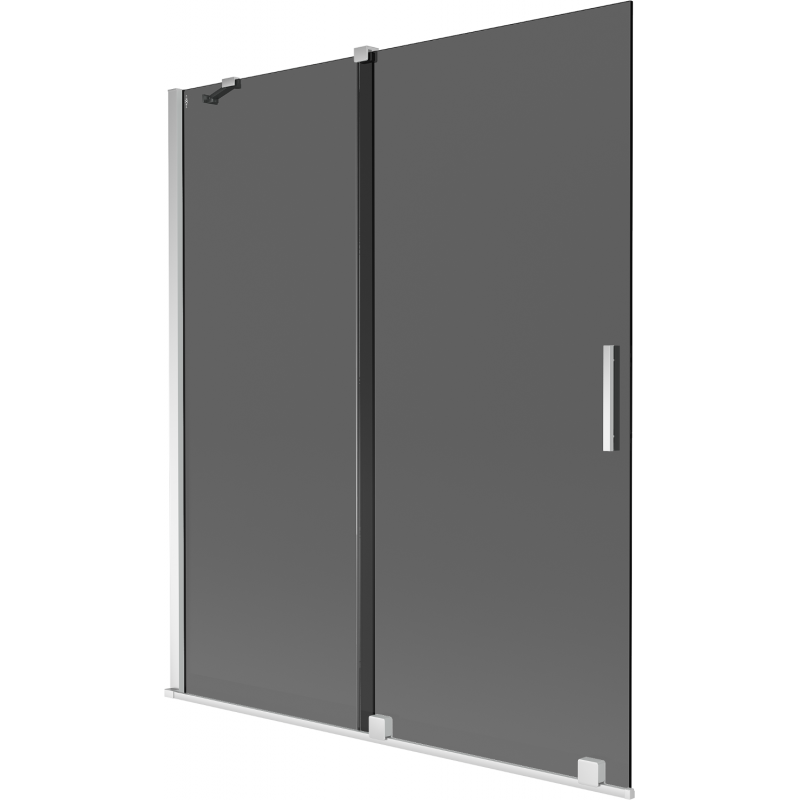 Mexen Velar 2-panel sliding bath screen 140 x 150 cm, graphite, chrome - 896-140-000-41-01