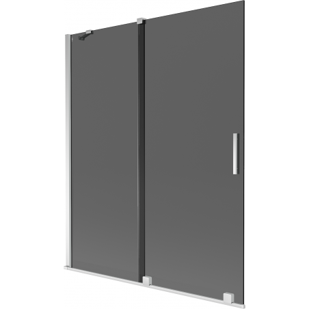 Mexen Velar 2-panel sliding bathtub screen 140 x 150 cm, graphite, chrome - 896-140-000-41-01