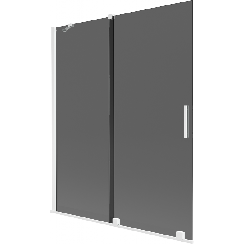 Mexen Velar 2-panel sliding bath screen 140 x 150 cm, graphite, white - 896-140-000-41-20