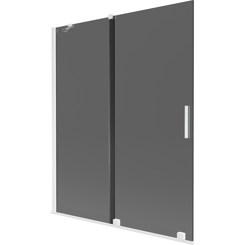 Mexen Velar 2-panel sliding bathtub screen 140 x 150 cm, graphite, white - 896-140-000-41-20