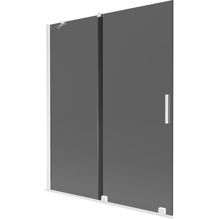 Mexen Velar 2-panel sliding bath screen 140 x 150 cm, graphite, white - 896-140-000-41-20