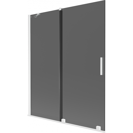 Mexen Velar 2-panel sliding bathtub screen 140 x 150 cm, graphite, white - 896-140-000-41-20