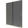 Mexen Velar 2-panel sliding shower screen 140 x 150 cm, graphite, brushed gold - 896-140-000-41-55