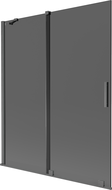 Mexen Velar 2-panel sliding bathtub screen 140 x 150 cm, graphite, brushed gun gray - 896-140-000-41-66
